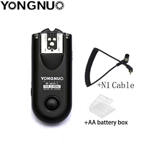 YONGNUO-disparador de Flash de Radio inalámbrico, RF-603RX/N, RF603N II RF 603, 2,4 GHz, para NIKON D90, D5100, D700, D3: RF-603 N1
