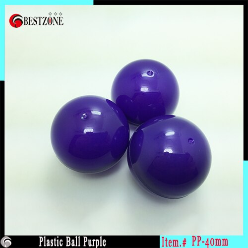 de paarse kleur 40mm volledige paars kleur met PP materiaal plastic capsule bal