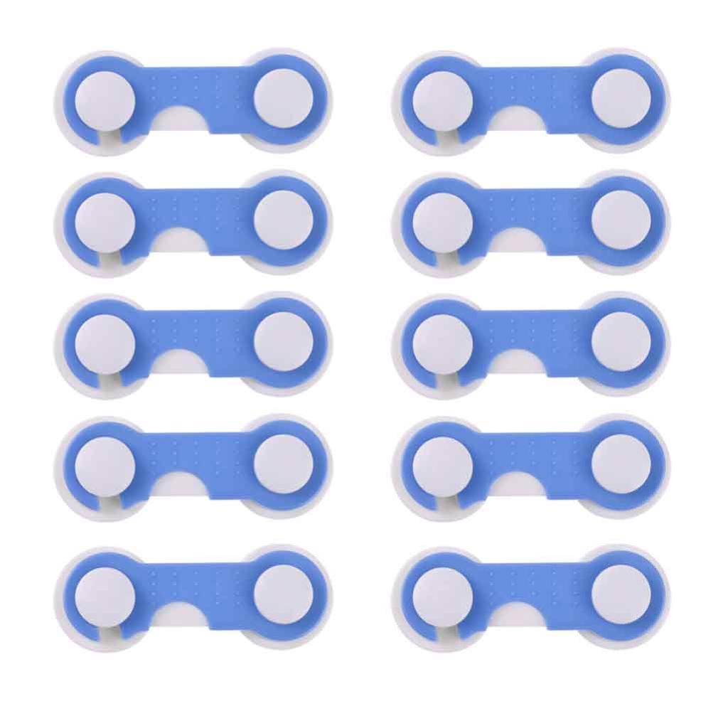 10 pçs/set portas de segurança do bebê gavetas guarda-roupa fechaduras de segurança da criança bebê crianças proteção de segurança bloqueio plástico crianças fechaduras seguras: Default Title