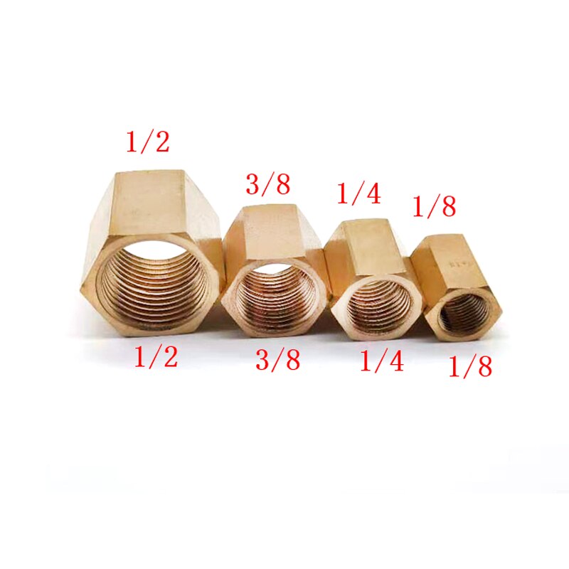 Brass Pipe Fitting Copper Hose Hex Coupling Coupler Fast Connetor Female Thread 1/8&quot; 1/4&quot; 3/8&quot; 1/2&quot; 3/4&quot; BSP For Water Fuel Gas