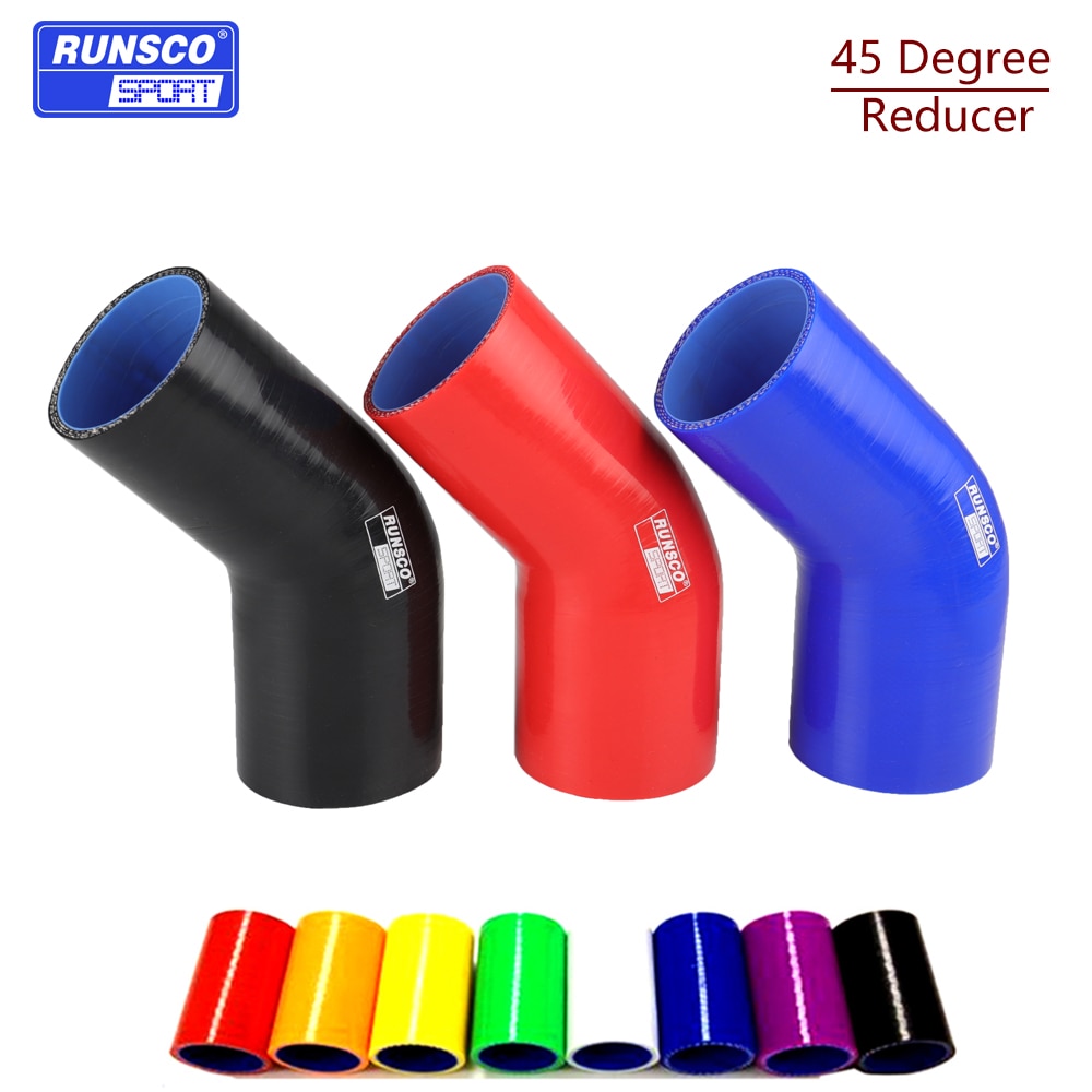45 Degree Elbow Reducer Silicone Hose Intercooler Turbo Intake Pipe Coupler Hose ID 38 45 51 57 63 70 76 83 89 mm