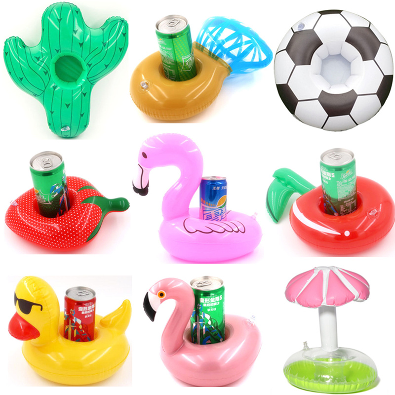 15Pcs Niet Herhalen Mini Fanny Opblaasbare Rode Flamingo Drijvende Drinken Bekerhouder Zwembad Baden Beach Party Speelgoed Boia