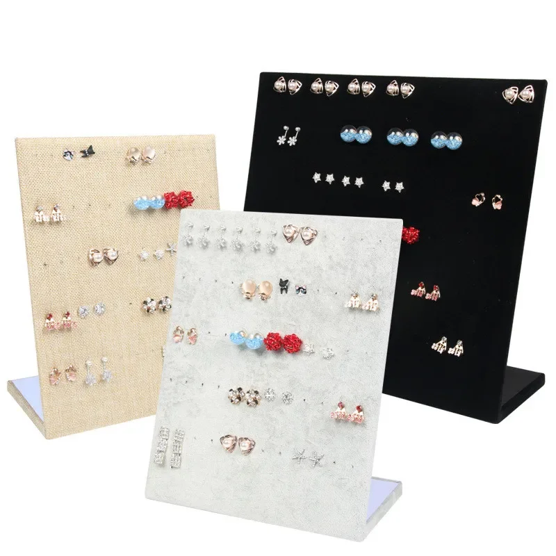 Flanel Sieradendoos Sieraden Display Oorbellen Stud Ketting Hanger Opslag Showcase Rack case Board