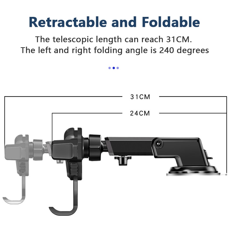 Auto Telefoon Houder Zuignap Auto Telefoon Houder Lange Staaf Telescopische Creatieve Mobiele Telefoon Houder Universele Modellen Auto Accessoires