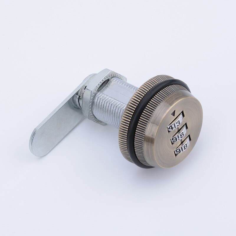Combination Cam Lock Security Locks Bright Chrome Zinc Alloy Password Coded Lock for MailBox Cabinet Lockers: brass 20mm