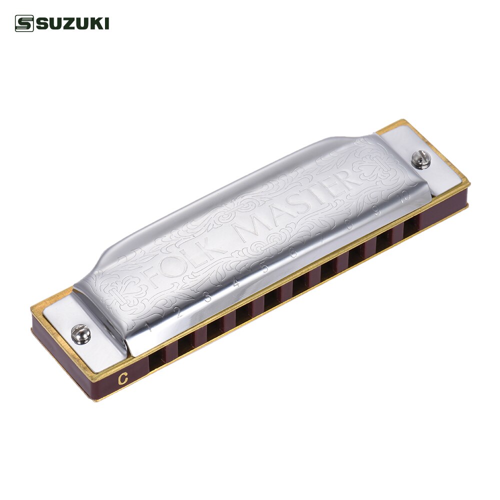 Suzuki 10-Hole Harmonica - Key of C - 20 Tones - Beginner & Student Model