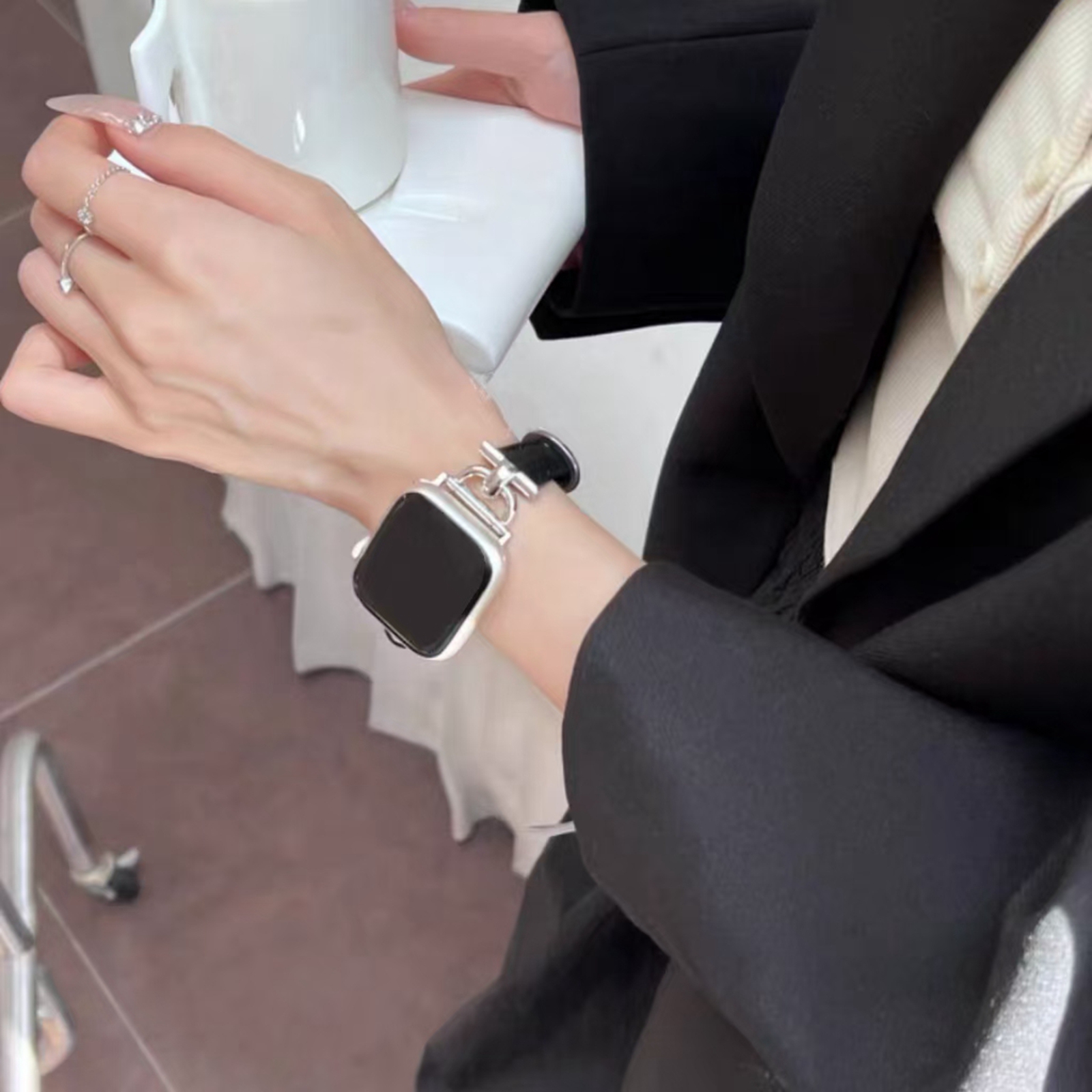 Lederen lus Correa Voor Apple Horloge band Serie Ultra 10/9/8/7/6/5/4/3/2/1 SE 38mm 40mm 41mm 42mm 44mm 45mm 46mm 49mm Band