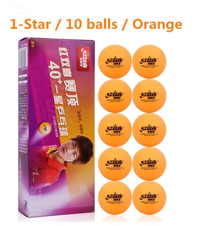 Juego de 10 pelotas de plástico DHS 3-Star 1-star D40 para tenis de mesa, Material para Ping Pong: 10 balls 1 star Y