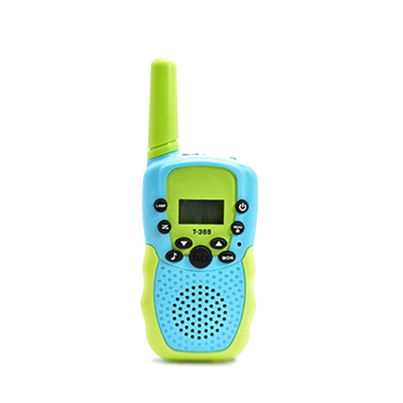 Megafono del walkie-talkie di viaggio senza fili della Radio di frequenza UHF dell&#39;affissione a cristalli liquidi portatile dei bambini 2pcs per i giocattoli del bambino: Blue Green 2pcs