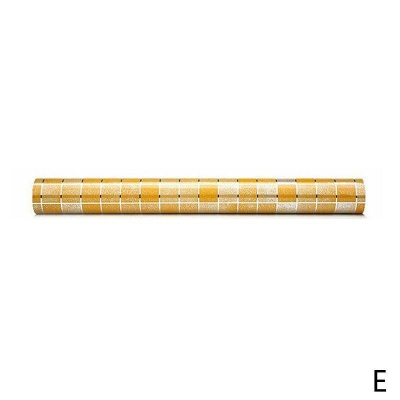 Waterproof Scrub Mosaic Wall Tile Stickers Kitchen Self Aluminum Wall Paper Adhesive Foil Bathroom Oil-proof Wallpaper U5T3: E