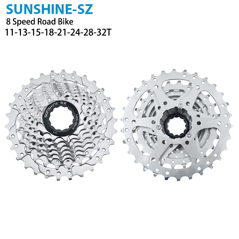 SONNENSCHEIN Rennrad 8/9/10/11 Geschwindigkeit Velocidade Fahrrad Kassette 11-23T/25T/28T/30T/32T/34T/36T Freilauf Kettenrad für SHIMANO: 8S 11-32T