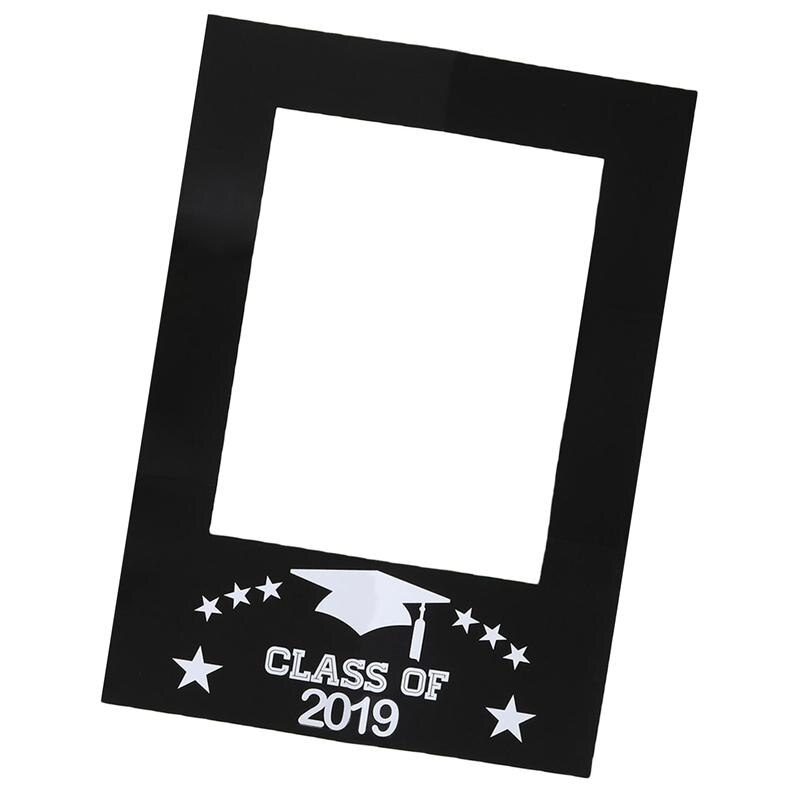 Class of Graduation Photo Props DIY Paper Picture Frame Cutouts Photo Booth Props for Graduation Event Party Decoration