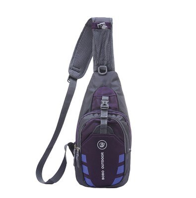 KUBUG Crossbody Bag Casual Chest Pack Lightweight Ultra-Thin Waterproof Nylon WOMEN'S Bag Outdoor Sport Bag Shoulder Bag: Plum