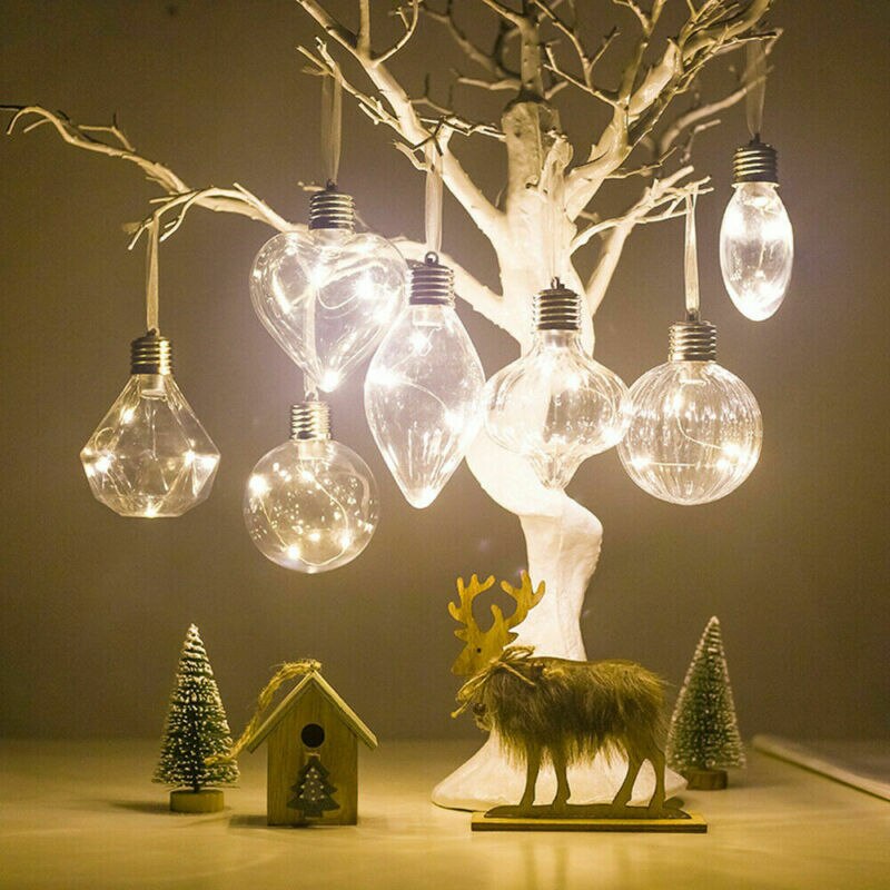 Christmas led string lights lampe julefest bryllup pærer lanterne batteri inkludert