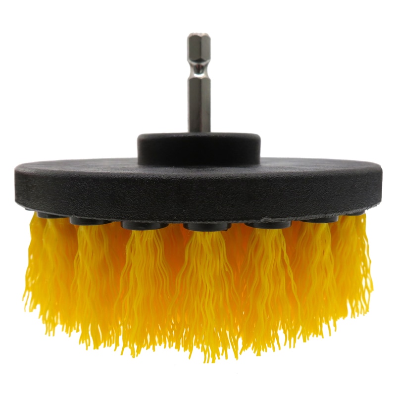 Kit de perceuse électrique 4 pièces, ensemble de brosses à récurer pour douche salle de bain voiture cuir plastique meubles en bois Kit de nettoyage