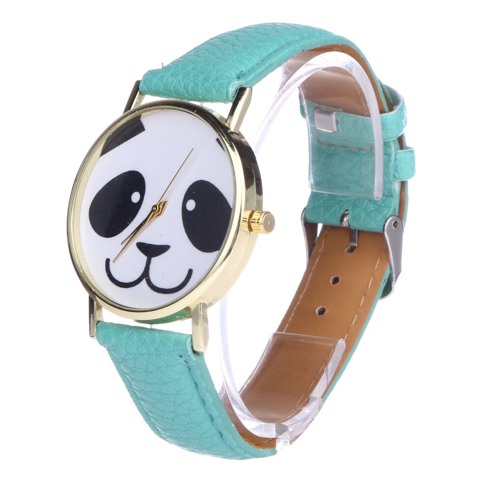 Casual Leuke Panda Horloge Vrouwen Horloges Lederen Band Analoge Quarz Horloges Goedkope Prijs Relogio Feminino Reloj Mujer