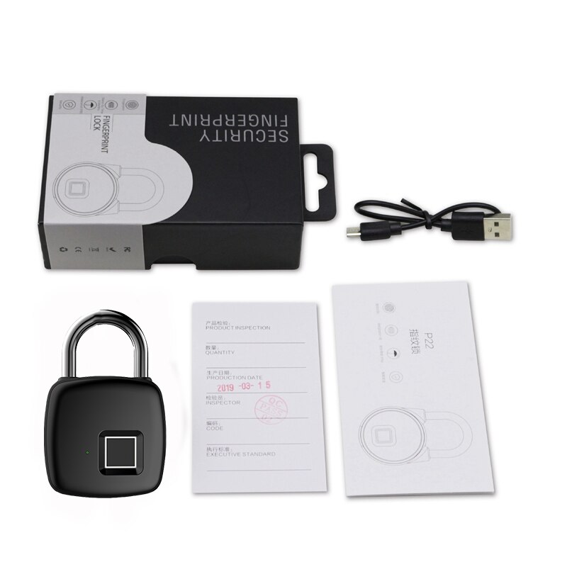 Cadenas Intelligent à Empreinte Digitale - Sans Clé - Gadget De Sécurité Pour Bagages