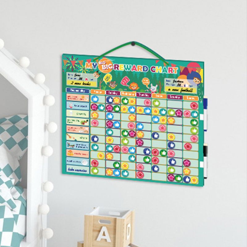 Magnetisk belønning adfærd gøremål diagram board uddannelsesmæssige bord kalender børn legetøj  m89c