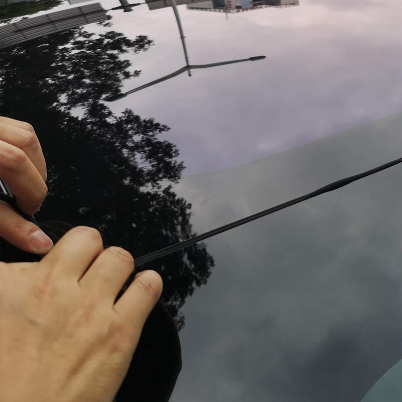 Til tesla model 3 forrude & tag vindsætningsstøjsænkende dæmpningsreduktion soltag gummitætning stille silikonsætningssæt -2nd