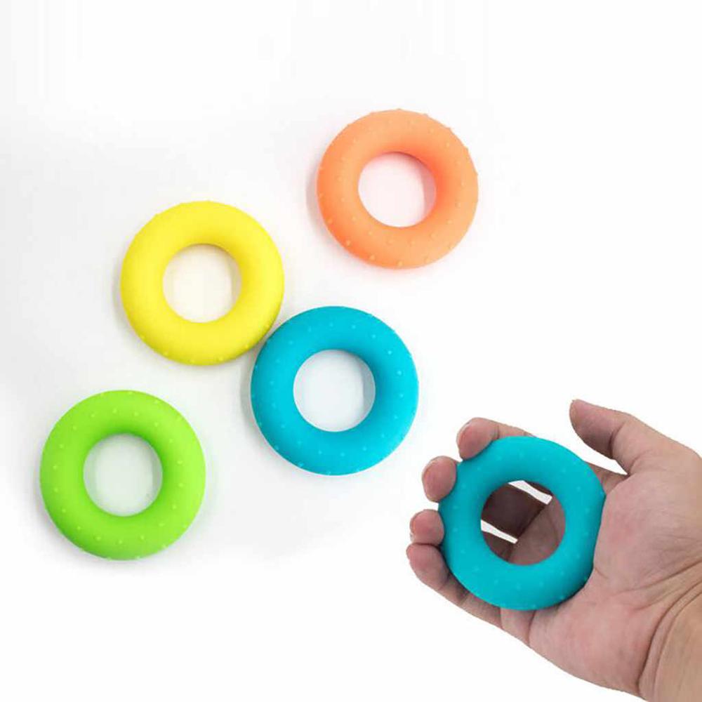 1 pieza de agarre de mano de dedo 20LB-60LB silicona fuerza Trainer Ring Gripper expender dedo entrenamiento Fitness entrenamiento Power Hand Grips