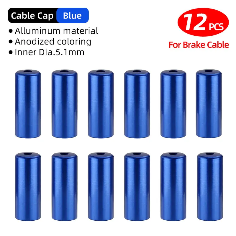 5mm Alloy Bicycle Brake Cable End Cap Housing Ferrules 4mm MTB Road Bike Derailleur Shifter Line End Crimps: Brown