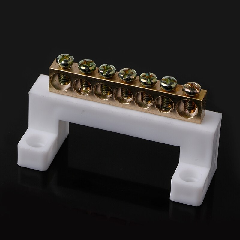 7 Positions Electric Cable Connector Screw Barrier Terminal Strip Block Bar