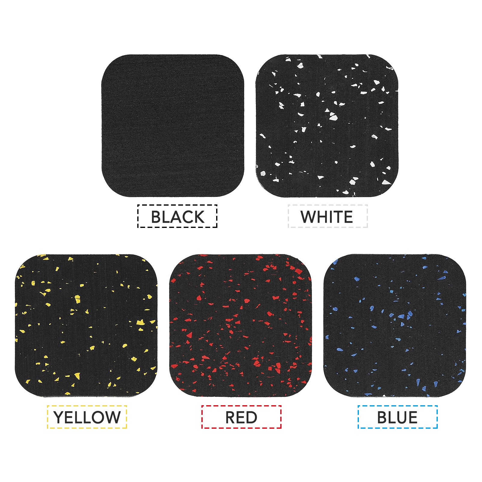 6pcs Running Machine Mats Anti-slip Shock Absorbing Rubber Pads for Gym Home Office Fitness Running Machine Mats