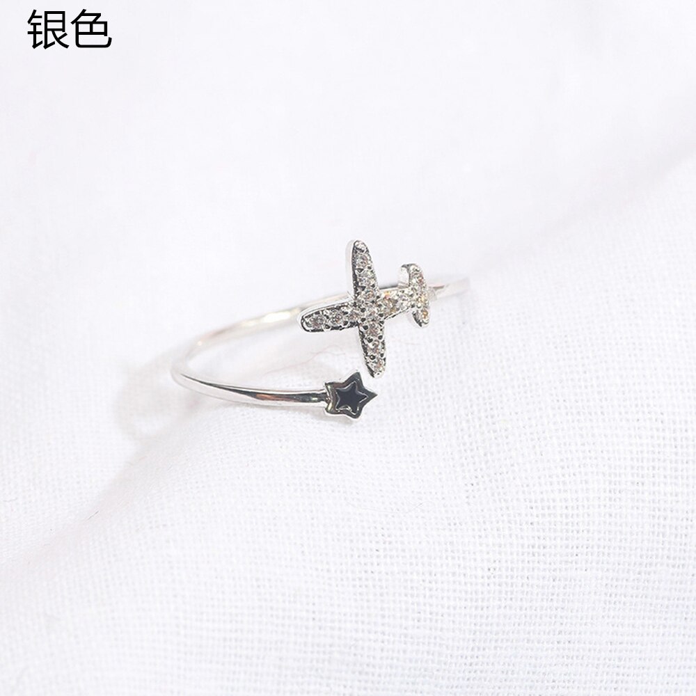 Bague en Zircon incrusté, anneau mignon, ajustable, Double couche, de saint-valentin, tendance: AH937
