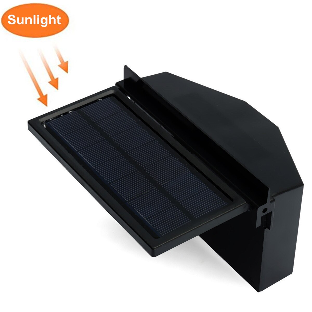 Solar Powered Auto Car Cooling System Fan Air Vent Radiator Exhaust Kit 12V Black