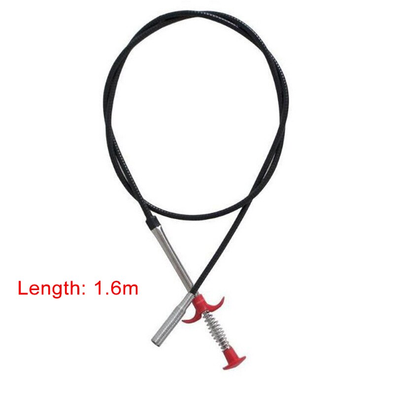 160cm Spring Pipe Dredging Tool Flexible Grabber Pickup Snake Cable Aid Grab Trash A Drain Auger Unclog Hair Drains Sink Toilet