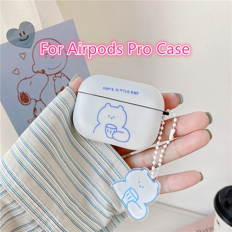 Cute Bear Earphone Case For Apple AirPods 3 2 1 Charging Box Capa For air pods Pro Cases Funny IMD Headphone Protection Covers: 2Y244-01-For Pro