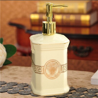 Soap Dispensers Ceramic Emulsion Dispensing Bottle Preser Portable Soap Dispensers Perfume Hand Shower Gel Shampoo Bottle 400ML: Style 10