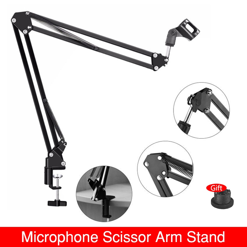 Microfoon Scissor Arm Stand Bm800 Houder Statief Microfoon Stand F2 Met Een Spider Cantilever Beugel Uitschuifbare Montage Klem