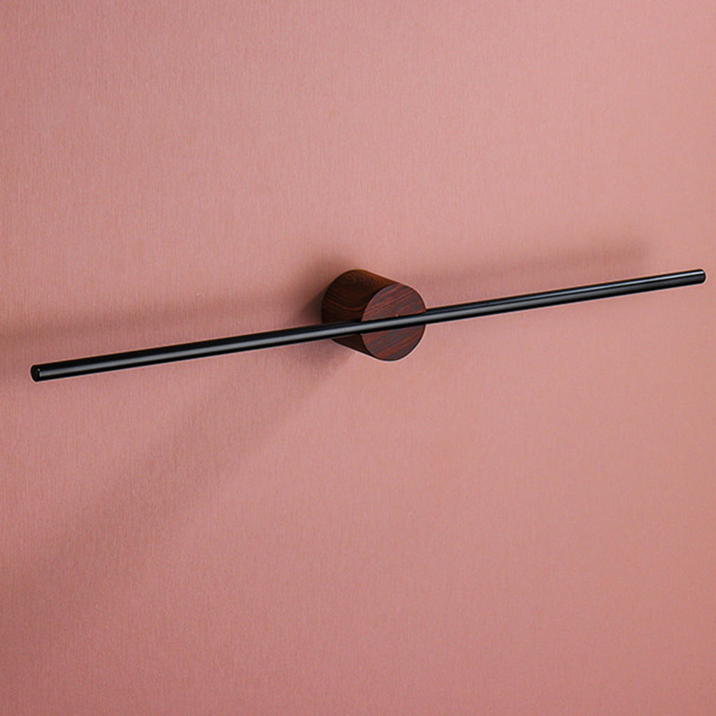 Wandmontage Handdoek Rail Zelfklevende Handdoek Bar Voor Balkon Badkamer Accessoires: Wood grain base 50CM