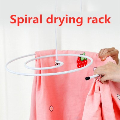 Spiral Round Quilt Sheet Hanger, Stainless Steel Swivel Drying Rack, Space Blanket Hanger for Saving,Outdoor Home Balcony Hanger