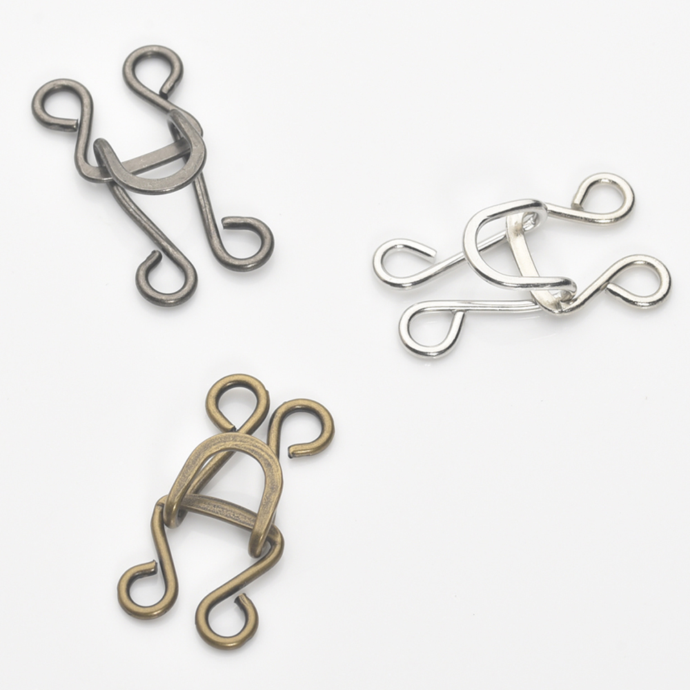 40sets/lot Big Metal Brass Hook Eye 16# Trousers/Skirt/Pant/Dress Silver Nickle, Black Nickle，Bronze Color