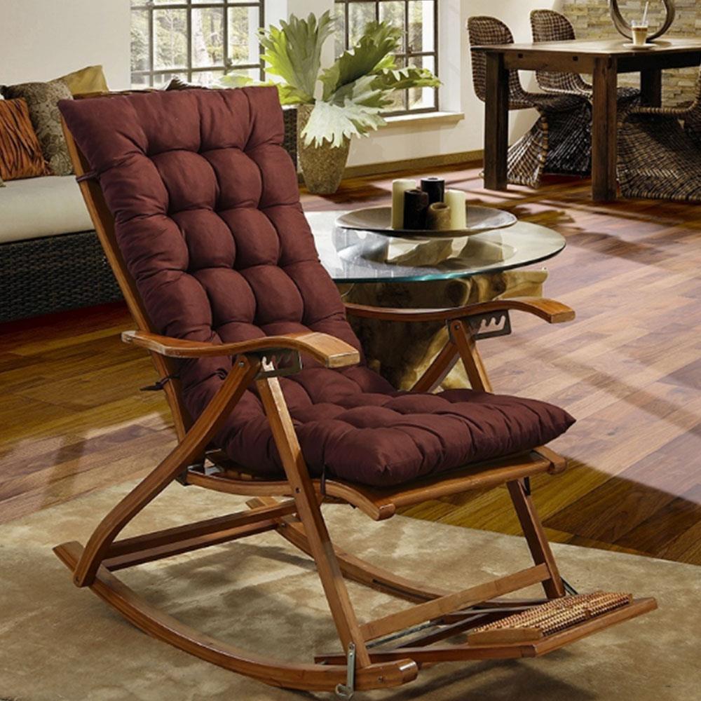 Polyester Fiber Chair Cushion Heat Preservation Seat Pad Comfortable Lounger Pads Sofa Cushions Backyard Supple: Coffee