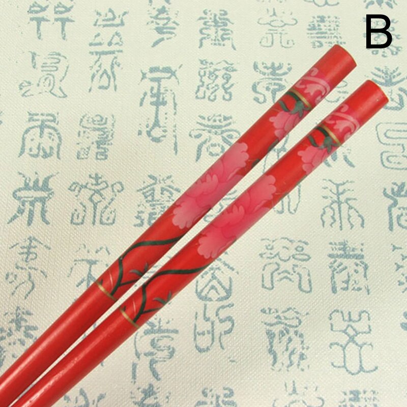 2 stk/sæt vintage håndlavede hårpinde maling japansk træ hårnåle hårspænde til kvinder naturlige kinesiske spisepinde i træ: B