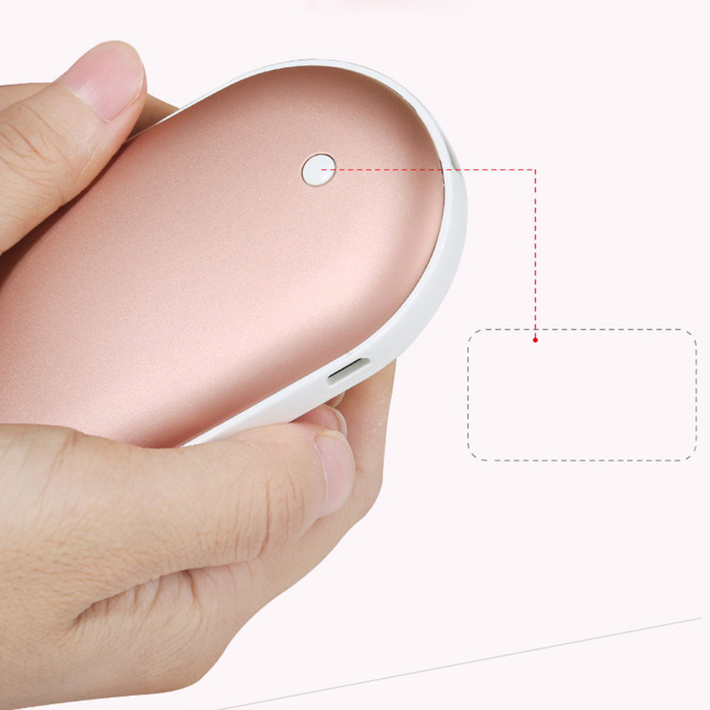 5200mAh USB Warming Hand Rechargeable Hand Warmer Electronic Small Portable Warmer Hand Feet Instant Heating For Winter