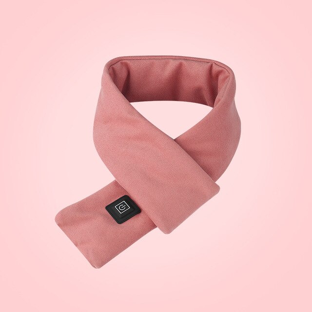 Écharpe chauffante USB améliorée pour garder au pendant la conduite, écharpe chauffante intelligente, solide, équipement de Massage d&#39;extérieur, hiver: pink