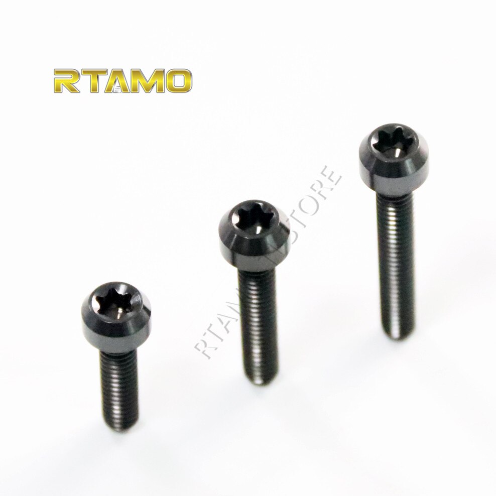 Titanium Bolts M4X15/20/25mm Torx Head Cap Stigma Screws for Car,Bicycle and Motorcycle Parts: Black / M4X15
