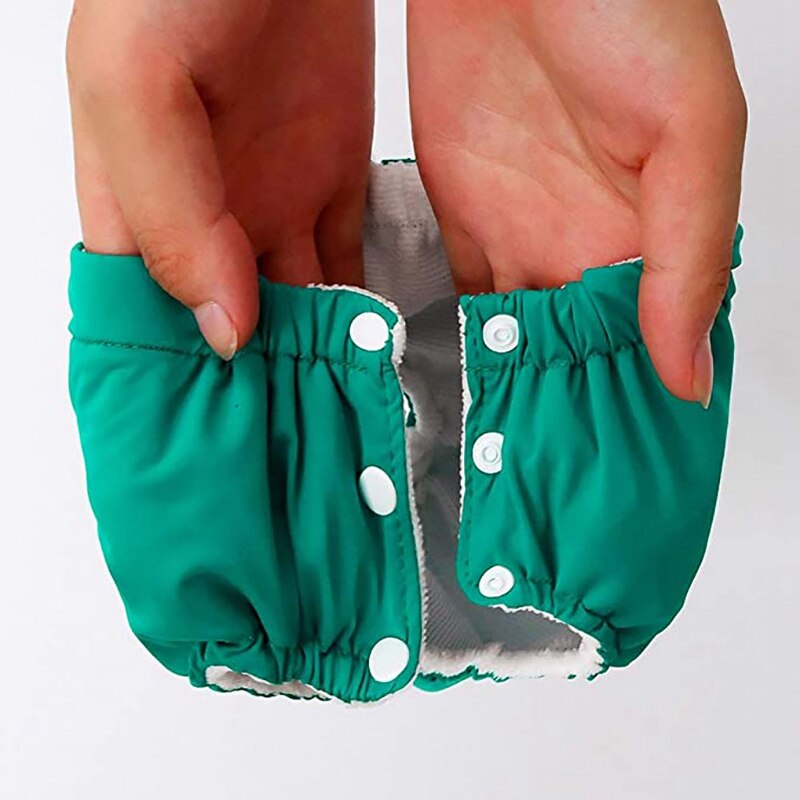 Svømmebleer baby genanvendelige 2 -pak vaskbare bukser til 0-3 år drenge piger svømmeundervisning bruser bule & green -80