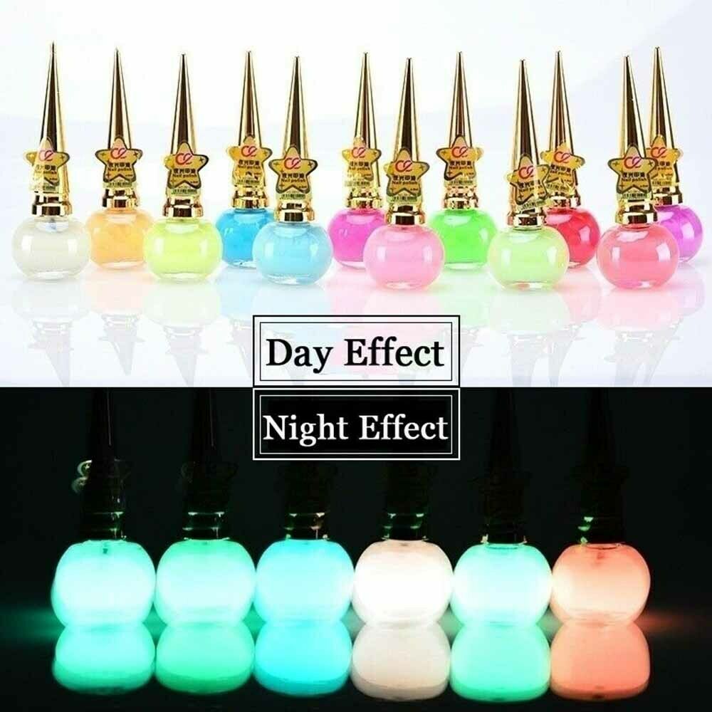 14ml vernis à ongles lumineux Fluorescente Non toxique vernis à ongles pour les femmes vernis liquide décor lueur dans la laque sombre