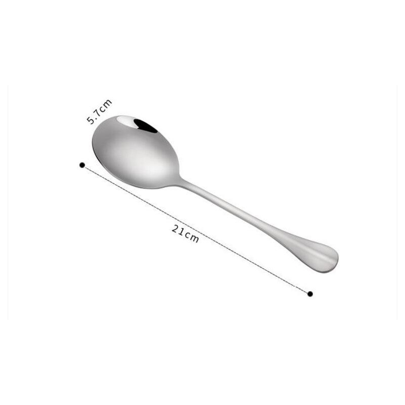 Kitchen Dinner Dish Public Spoon Soup Restaurant Large Stainless Steel Distributing Spoon Buffet Serving Spoon Big Soup Spoon: Big round spoon