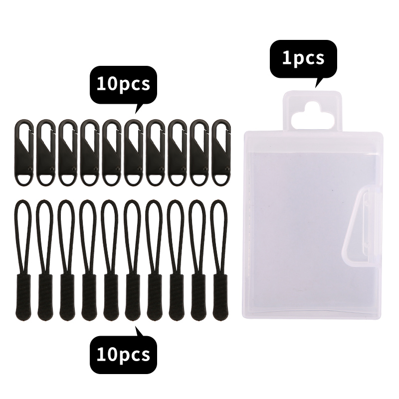 10/11/20/21 Uds. Tiradores de cremallera de repuesto extensor de cable para mochilas chaquetas equipaje monederos bolsos: Plata antigua