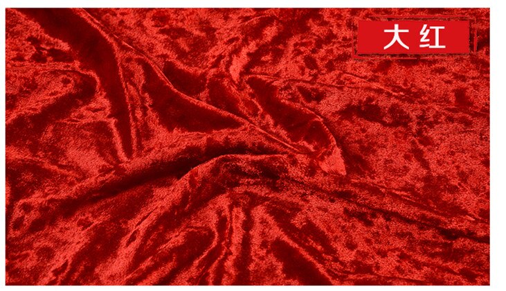 Tissus en velours doré 100x160cm | Tissu pour vêtements, bricolage, patchwork de couture, tissu fait main: red
