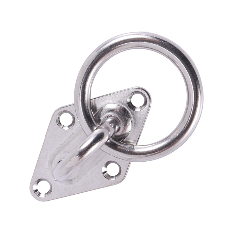 10 pcs 80mm x 50mm mounting hooks for wall or ceiling with round ring stainless steel bracket/fixing