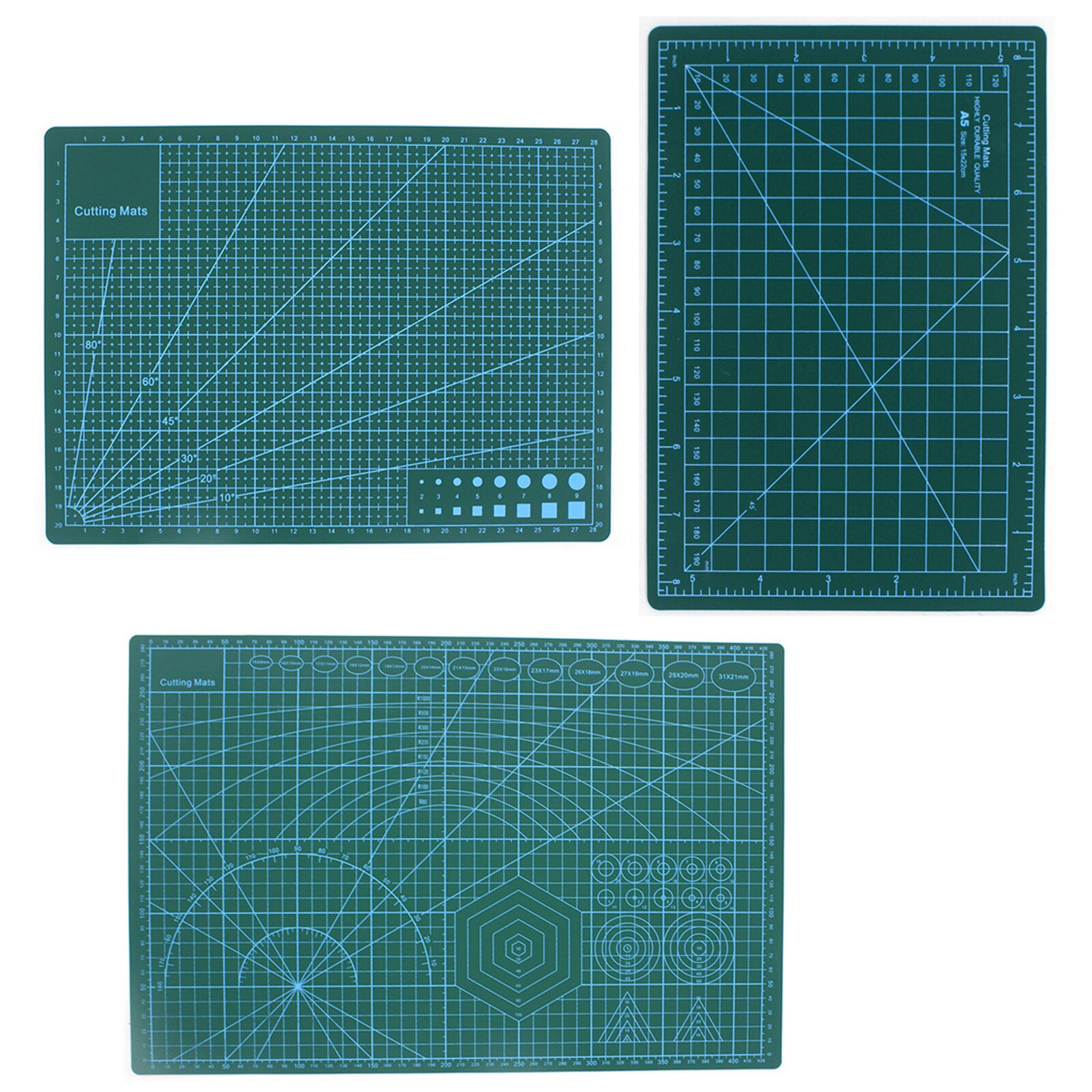 Cutting Pad Patchwork Cutting Mat Board Rotary Cutting Board PVC Material Green Color PVC A3/A4/A5 Test Paper Engraving Hard Pad