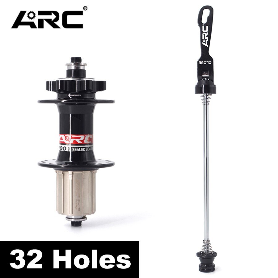 Arc Voor Achter Fiets Hubs Qr Spies 135Mm Vvt Mtb Mountainbike Hub 32 36 Gaten 32H 36 H Voor 8 9 10 11 Speed Deel Disc Hub Deel: Black 135-10 32H