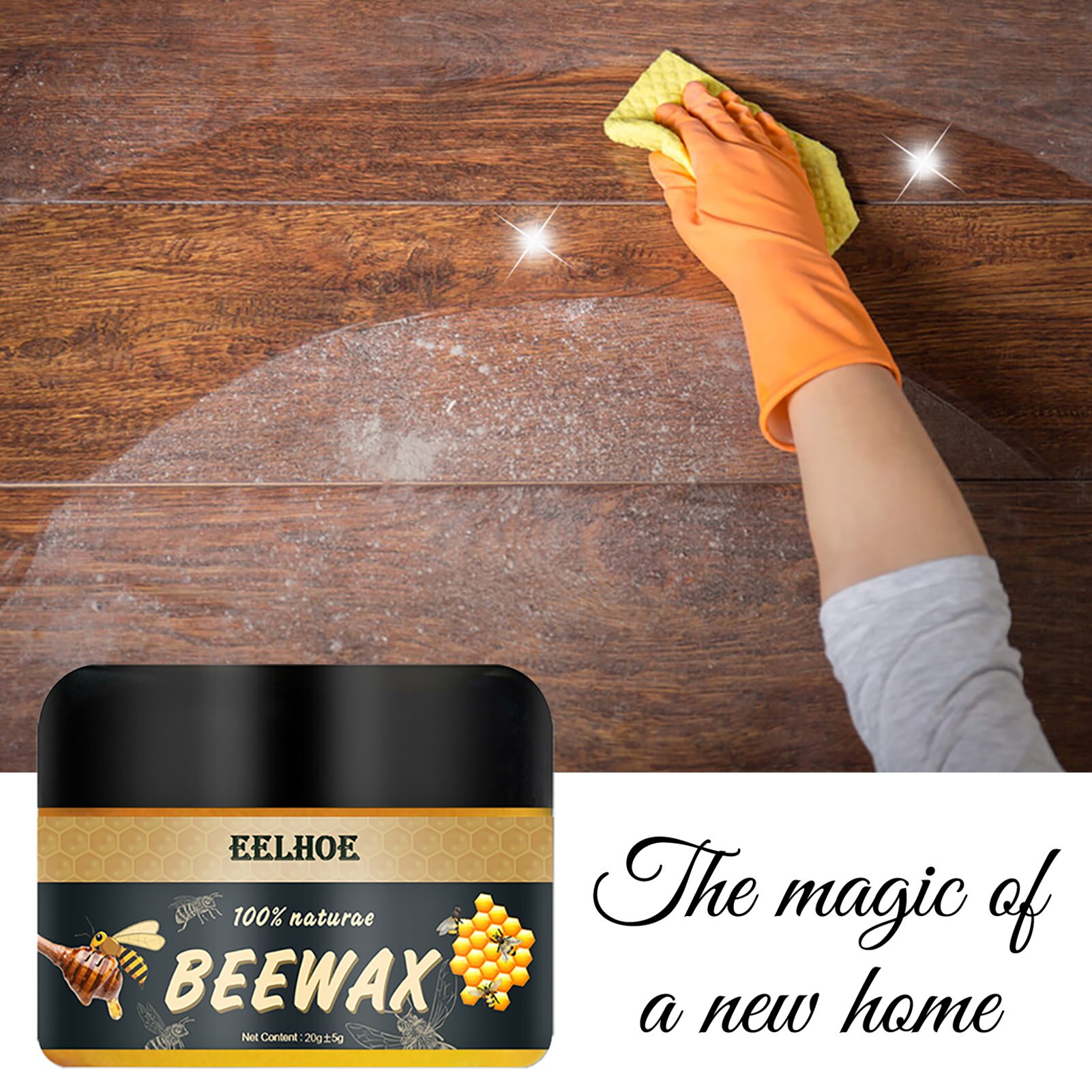 Cera de abeja para el cuidado de la madera, cera de abejas resistente al agua, cera para muebles